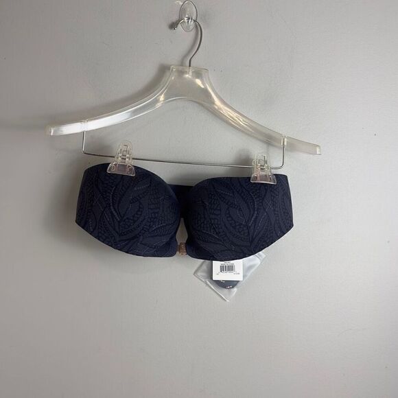 Evelyn & Bobbie everyday bustier front clasp push up bra  size 10 - Picture 3 of 9